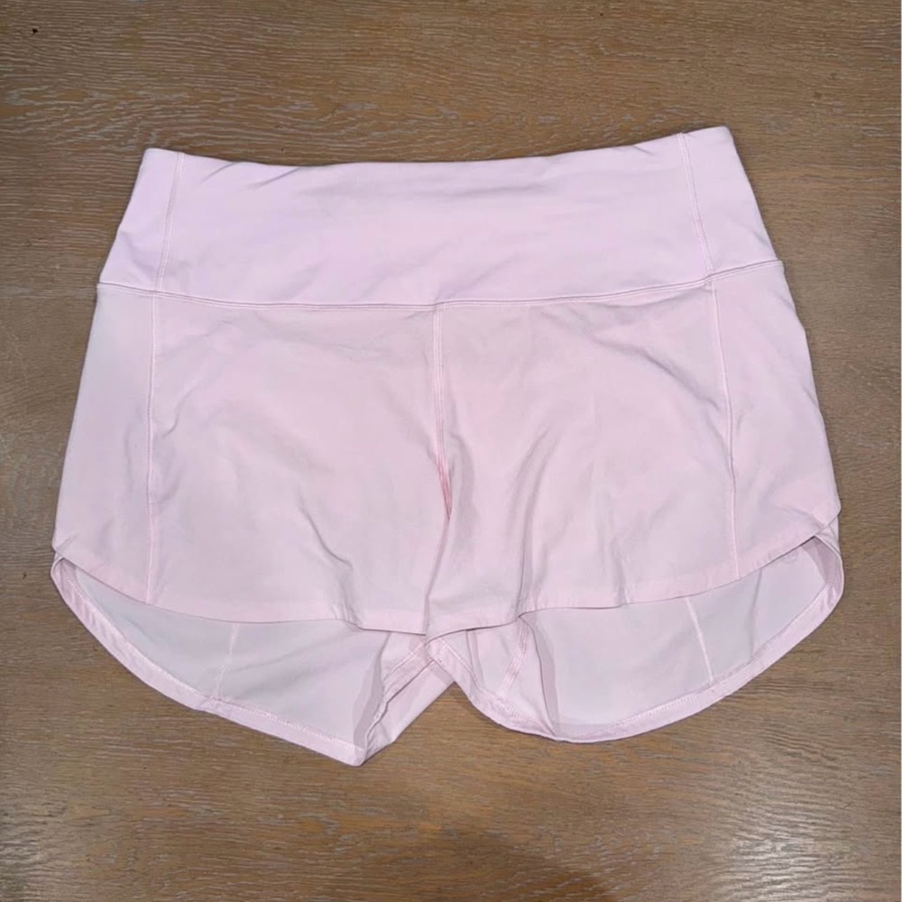 Lululemon Speed Up High-Rise Lined Shorts 4”, Light Pink Size 8